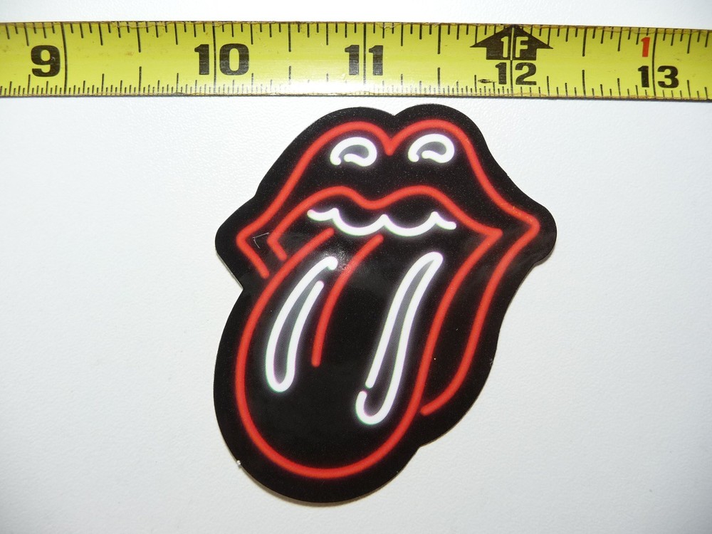 Colorful Neon Funny Tongue Sticking Out Sticker Decal