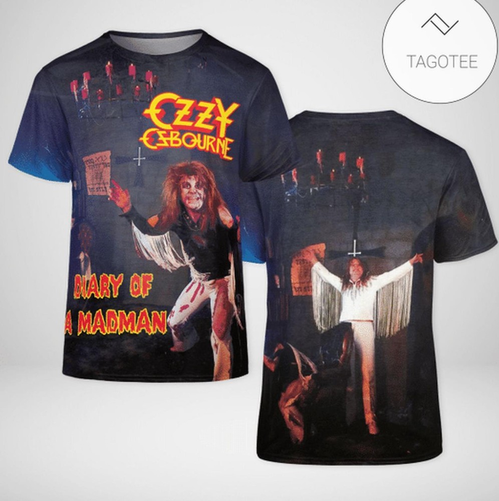 Ozzy Osbourne Diary Of A Madman Cover 3D Shirt  Unisex All Size