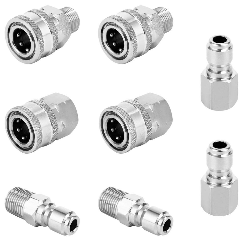 3/8 Inch Quick Connect Fittings, Pressure Washer Quick Connect Kit, Stainless...