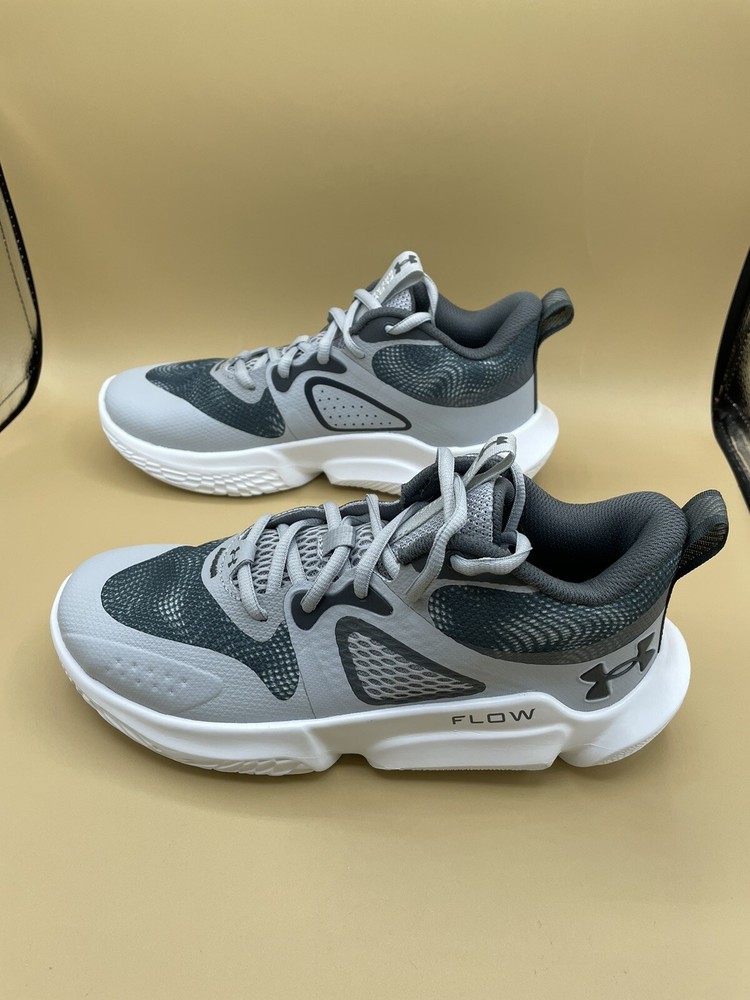 Under Armour Flow Breakthru 3 Low Mod Grey White Womens Size 8 Basketball Shoes