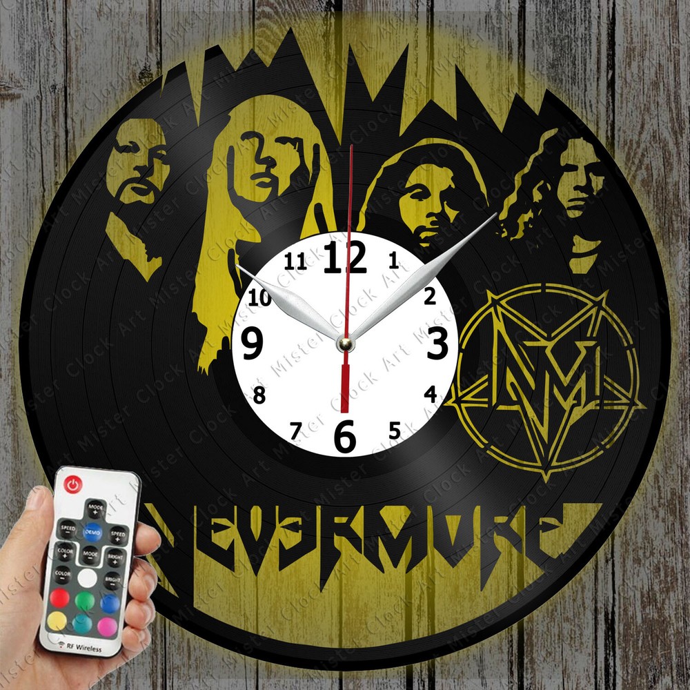 LED Clock Nevermore Record Clock Art Decor Original Gift 6557