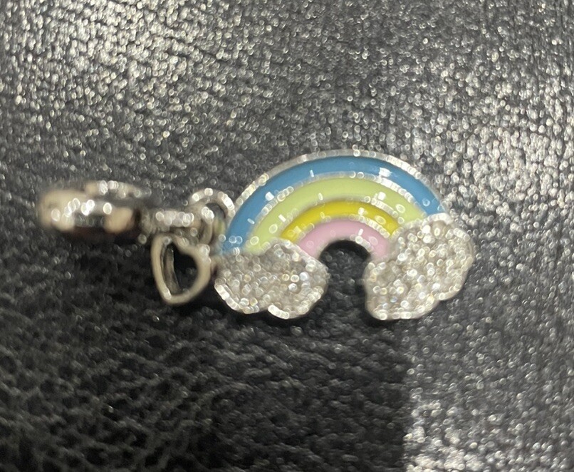 Mothers Day Rainbow Clouds Enamel Pandora Style Alloy Charm with Free P&P-image