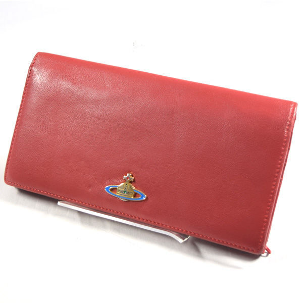 Vivienne Westwood Orb Bifold Wallet Nappa Leather Red Used B Rank