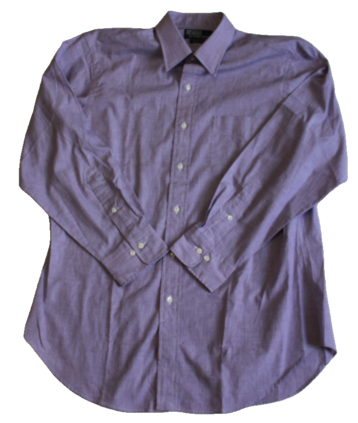 VTG Polo Ralph Lauren Men's Andrew Button-Up Dress Shirt Size 16 32/33 Purple