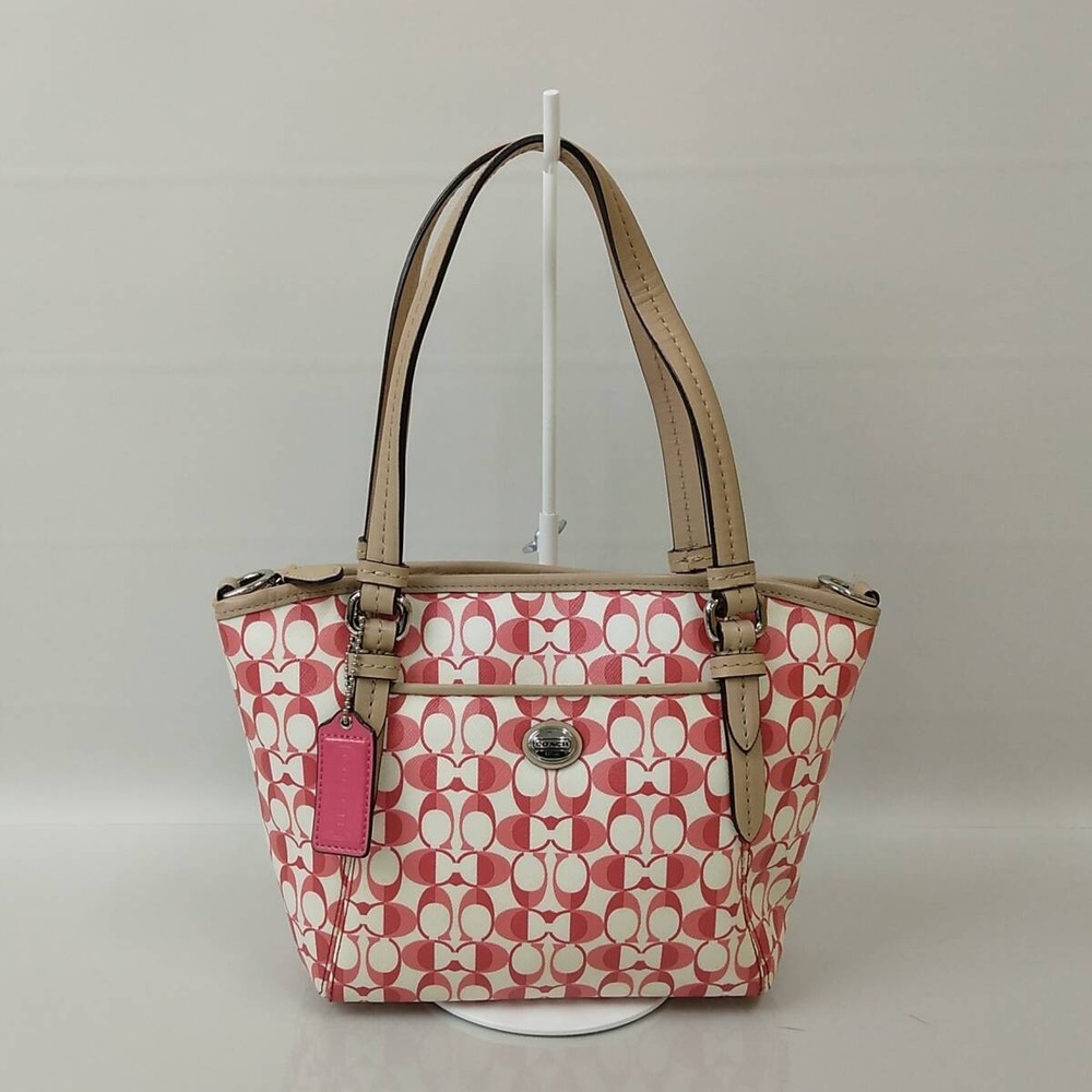 Coach Signature Red Handbag 73B37