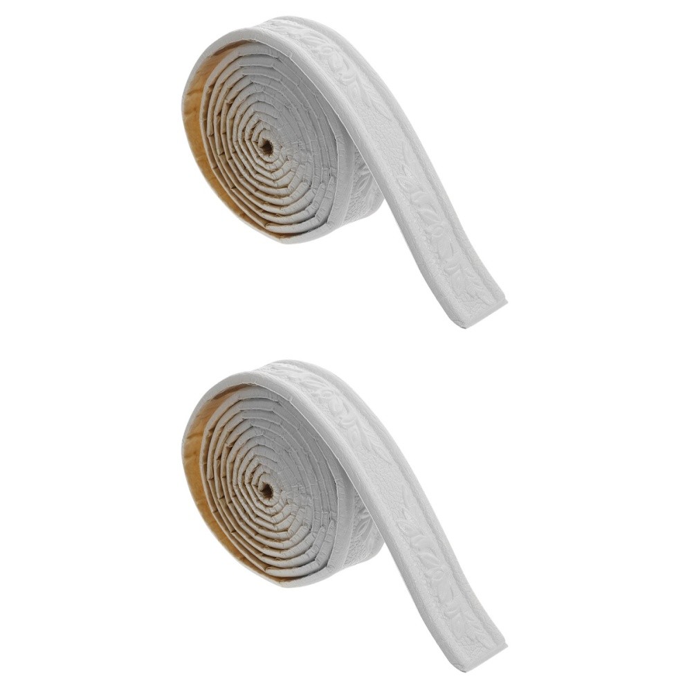 2 Rolls Waistline Sticker Self Adhesive Skirting Border Decor Moulding