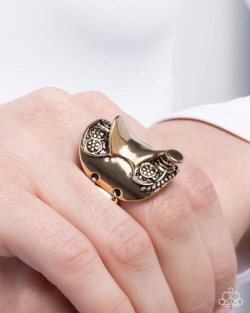 New Paparazzi Jewelry-Equestrian Elegance Ring-Gold