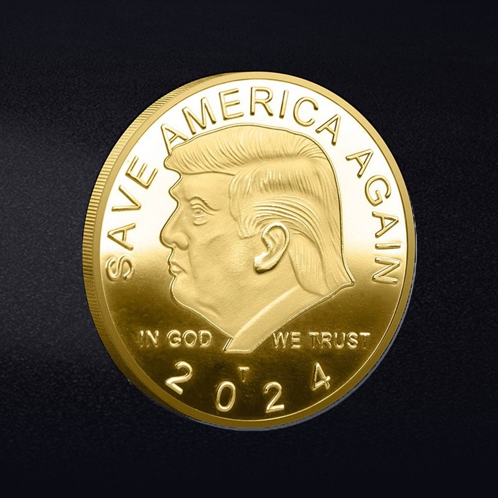 Donald Trump 2024 President Commemorative Coin Save American Again Metal