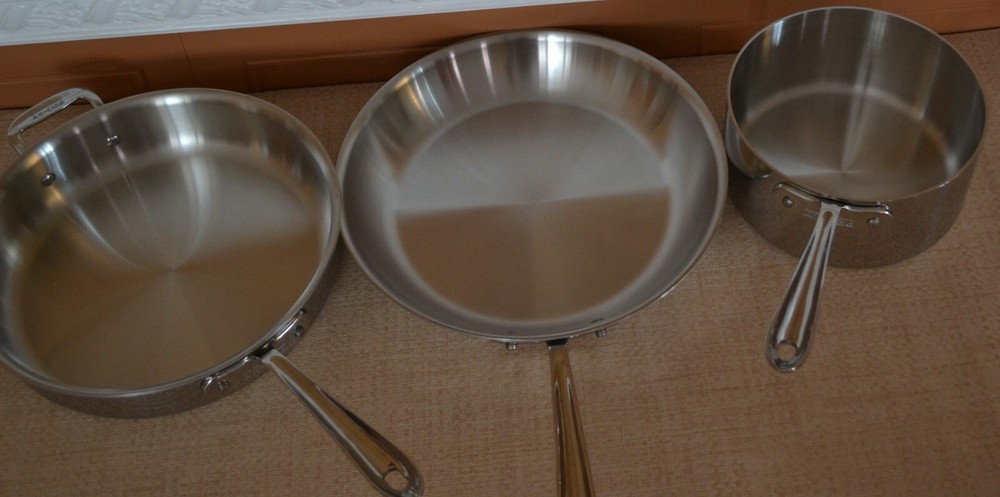 All-Clad Tri Ply Stainless Steel 3-Piece Cookware Set