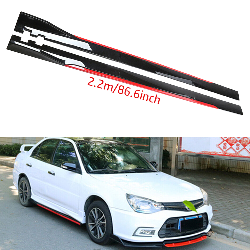 For Honda Accord 9th 9.5th Side Skirt Extension Body Kit Splitter Spoiler Glossy