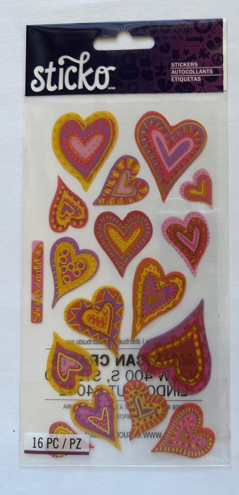 Sticko Expressive Foil Valentine's Day Gold Foil  Stickers Planner Supply Crafts