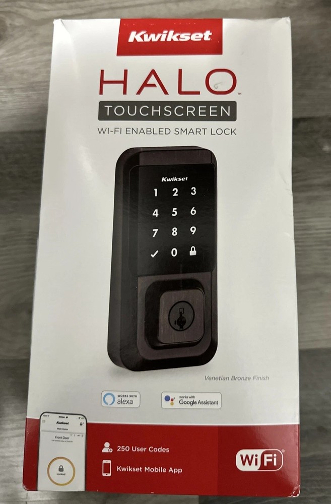 KWIKSET Halo Wi-Fi Smart Lock with Touchscreen in Venetian Bronze