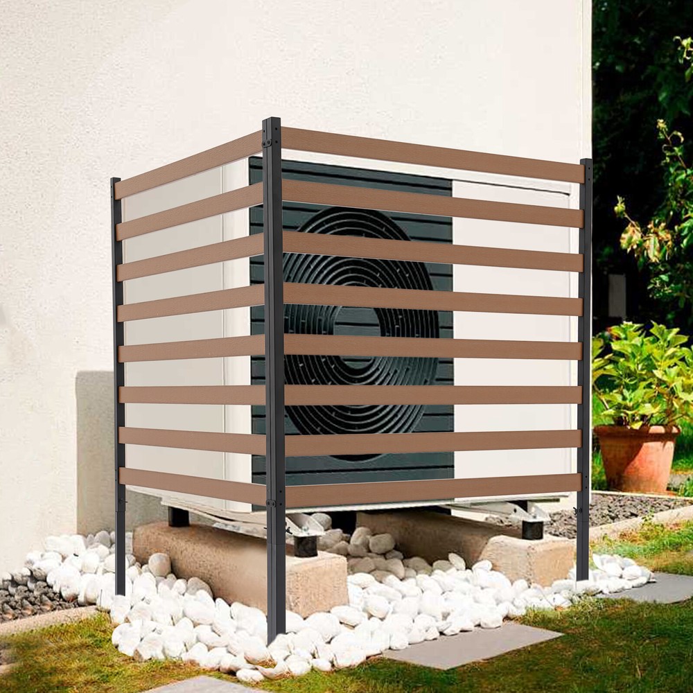 2-Panel Air Conditioner Fence Outdoor Rectangular Privacy Fence Panel 130*98.5cm