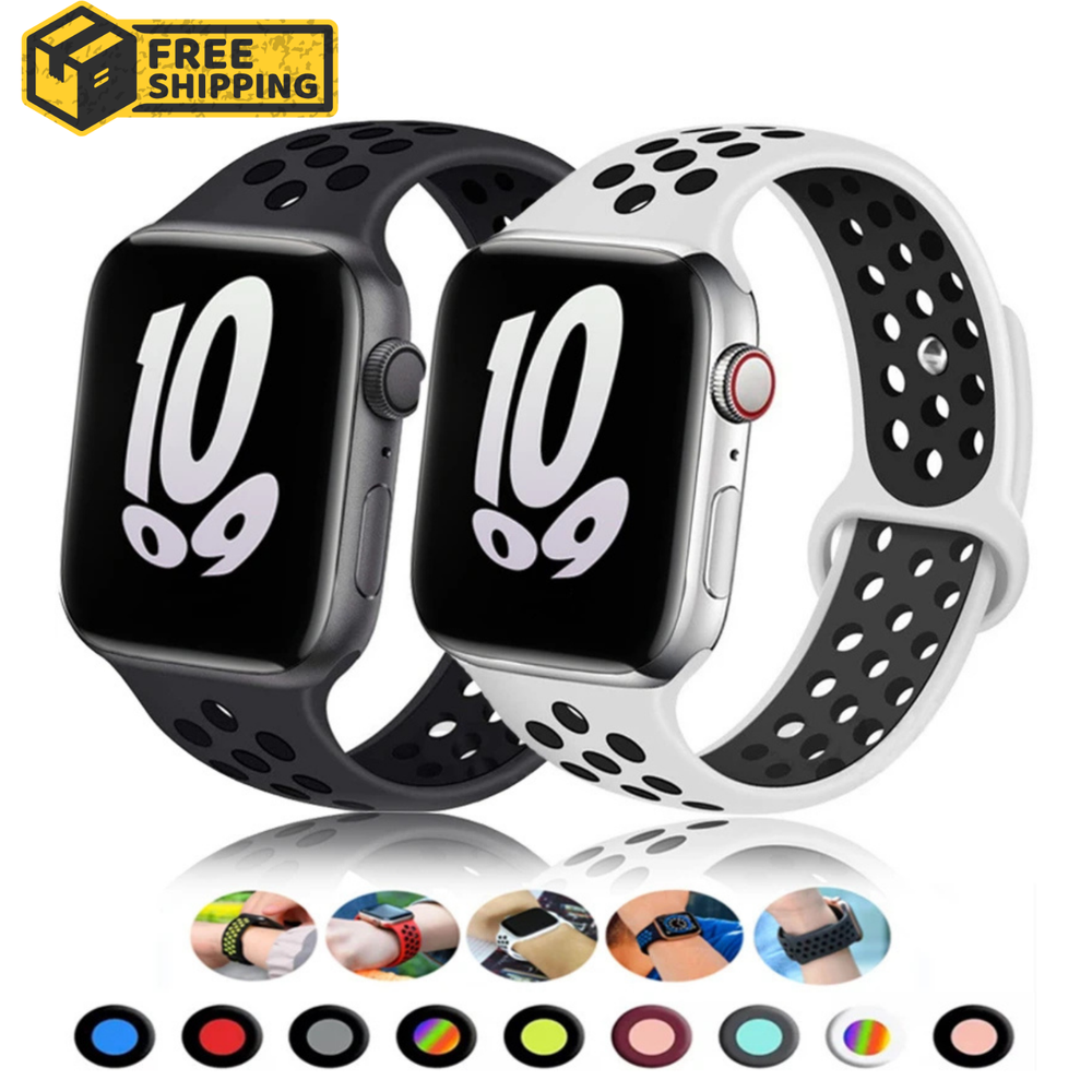 Apple Watch Band 38-46mm Sport Strap Breathable iWatch Series 10 9 8 7 6 SE Gift