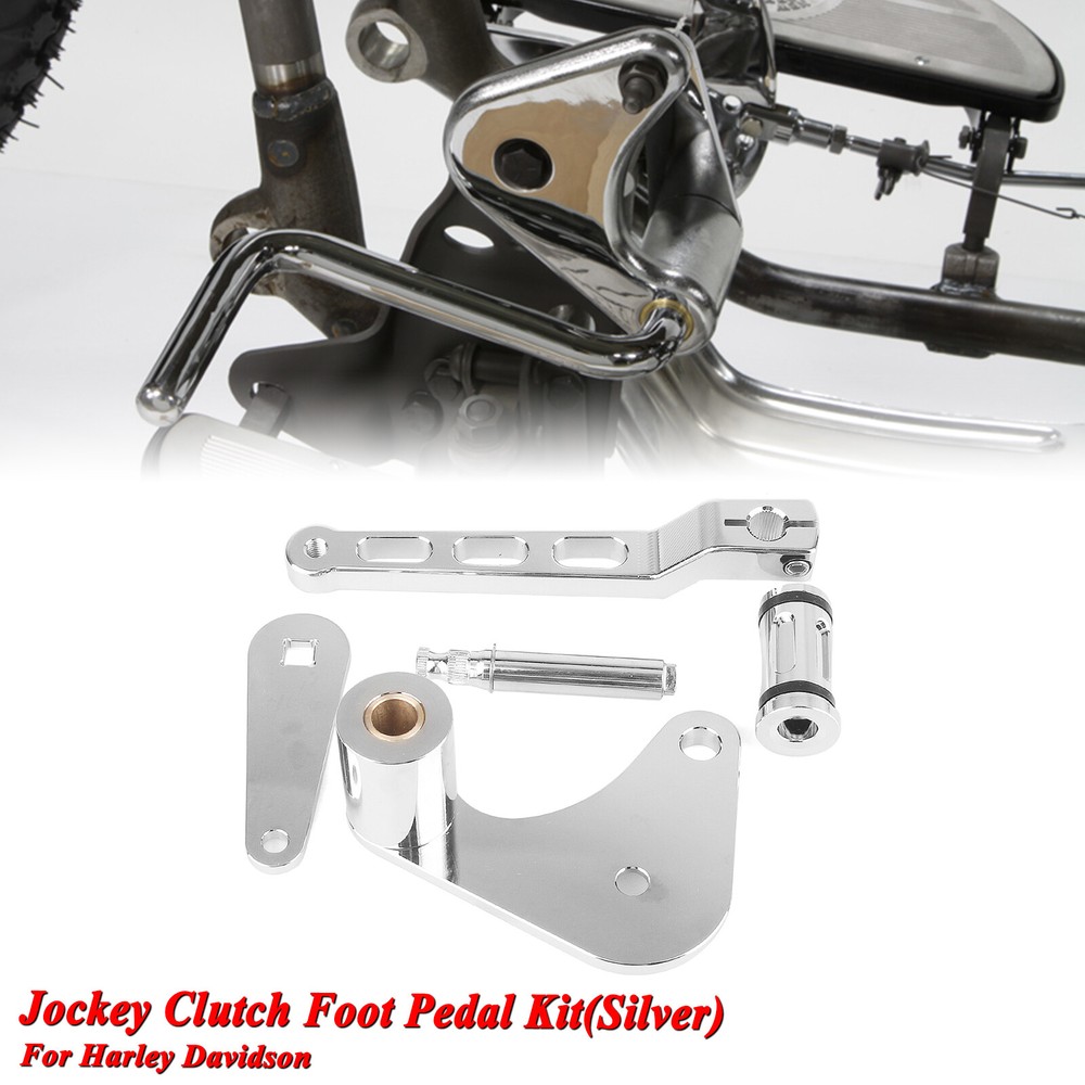 Motorcycle Jockey Clutch Foot Pedal Kit Parts For Harley Davidson Silver DA