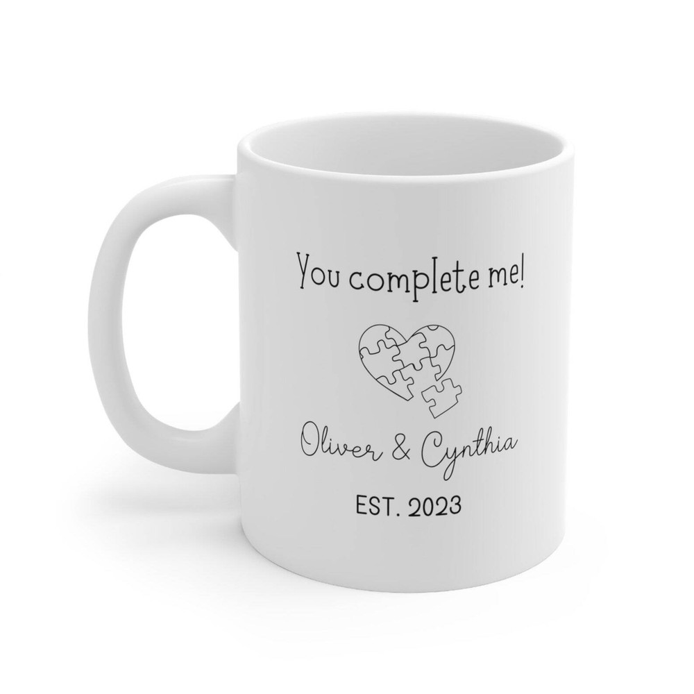 Custom Couple Name Mug Personalized Wedding Gift for Him & Her