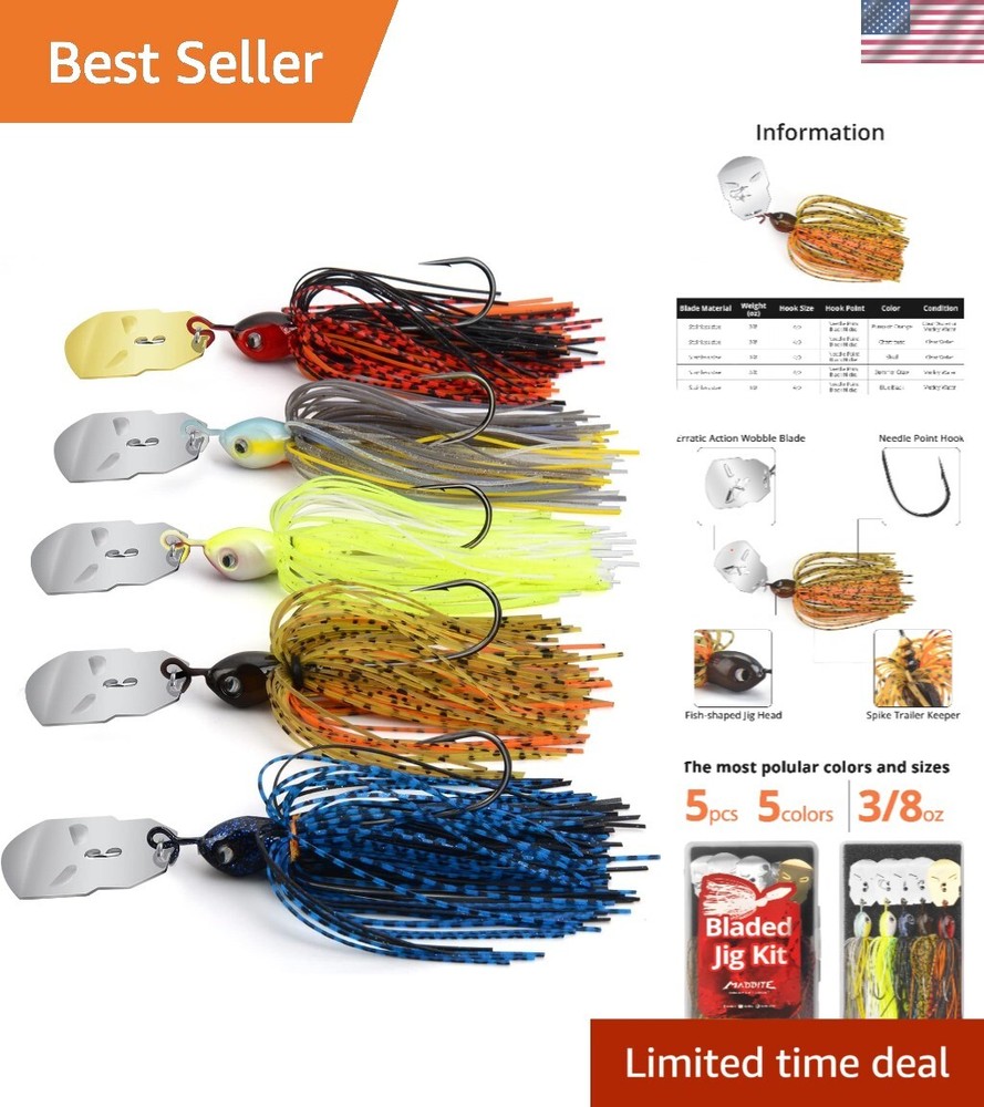 Dynamic Bladed Jig Lures 3/8oz & 1/2oz Kits with Vibration