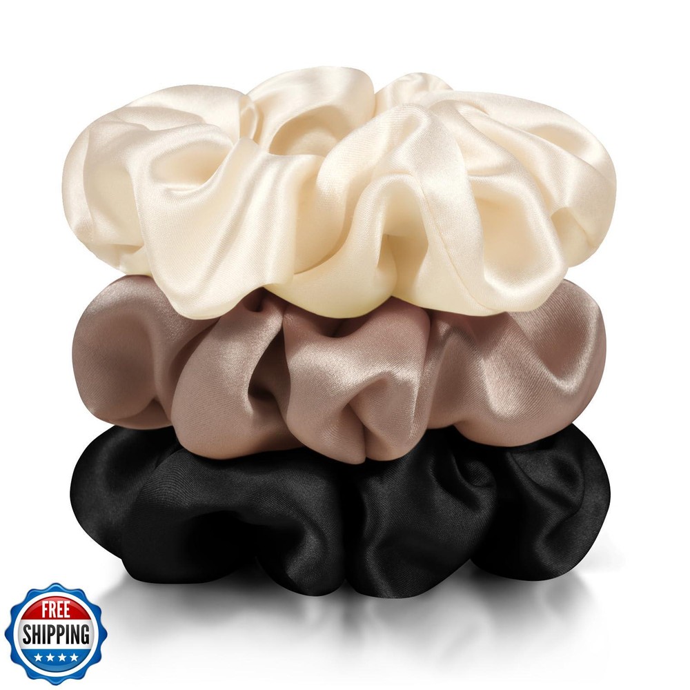 Luxury Mulberry Silk Scrunchies for Women & Girls
