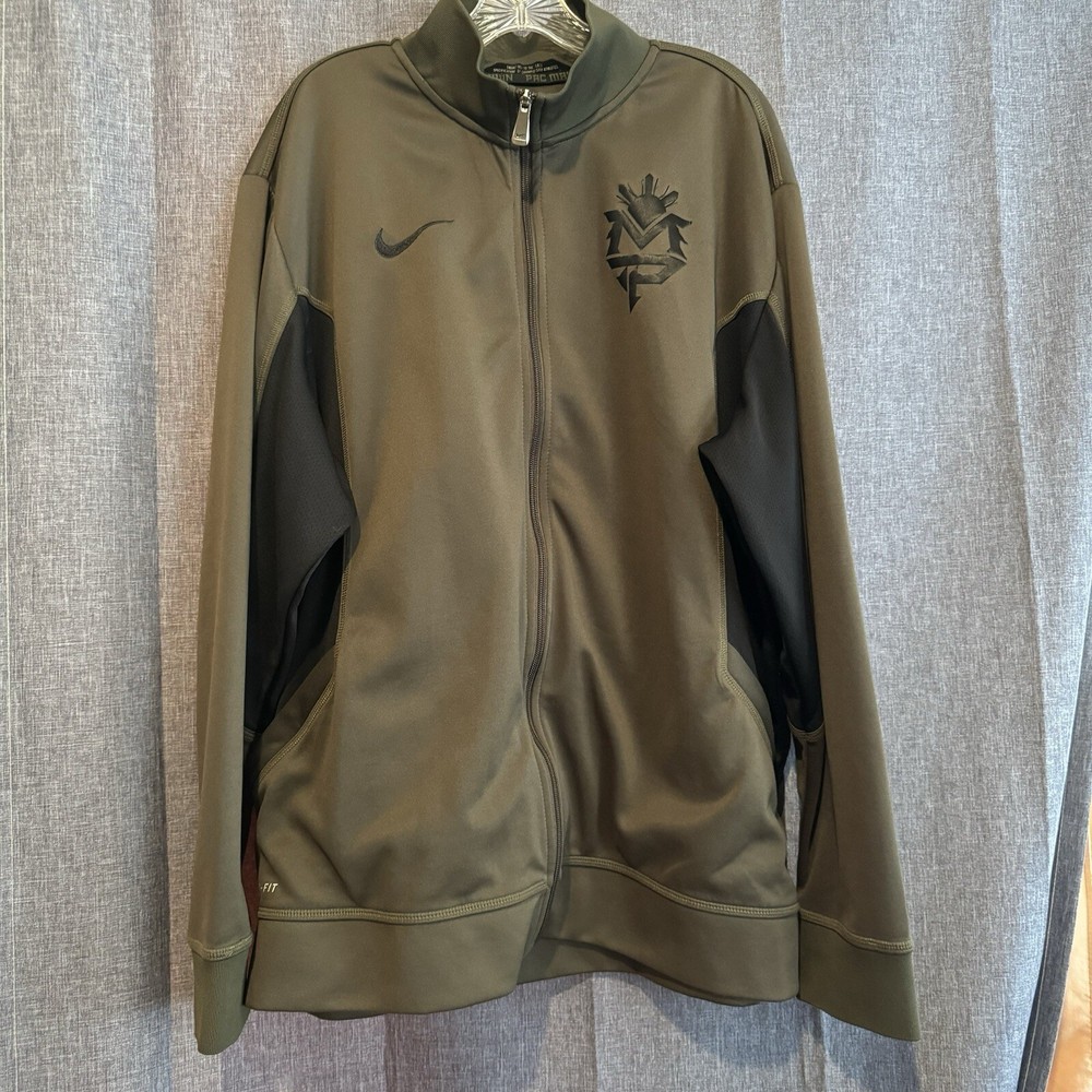 Nike Manny Pacquiao Dri-FIT Track Jacket Mens Size 2XL RARE Green Pacman EUC!
