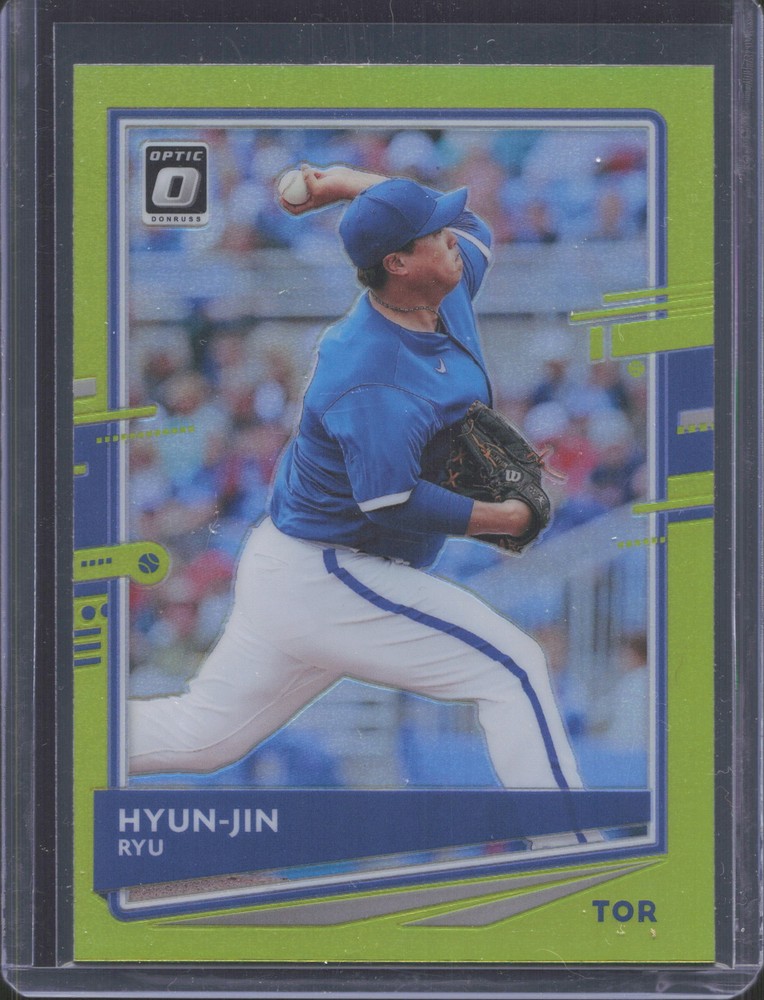 2020 Donruss Optic Lime Green Hyun-Jin Ryu #107 Baseball Card