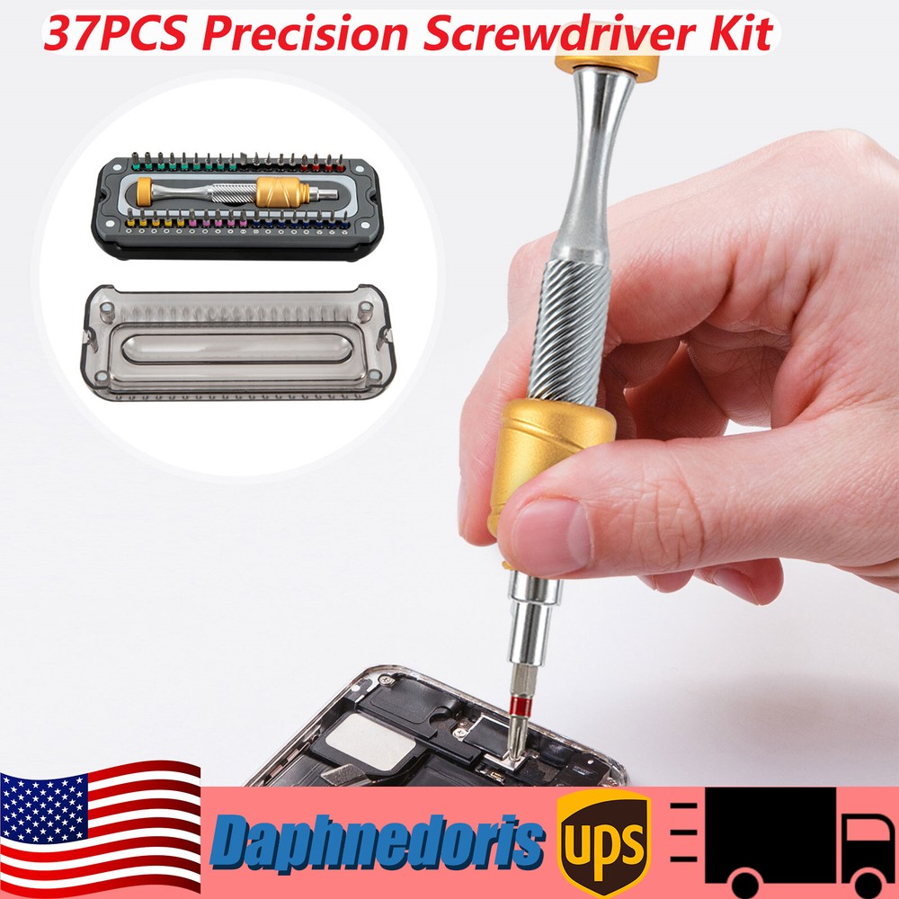 37X Precision Screwdriver Kit Electronics Repair Tool with Magnetic Driver Bit