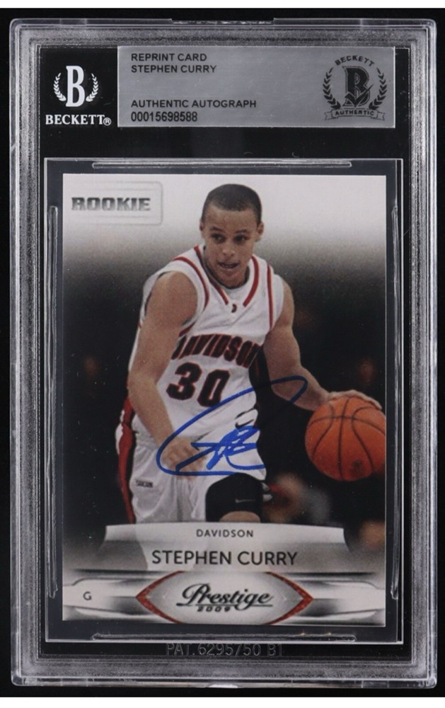 Stephen Curry Signed 2009-10 Prestige #230 Davidson RC (BGS)