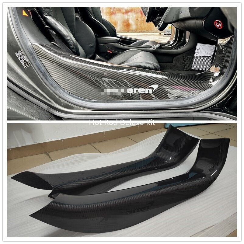 Real Carbon Fiber Door Sills Threshold Panels Cover For McLaren 720S 2017-2022
