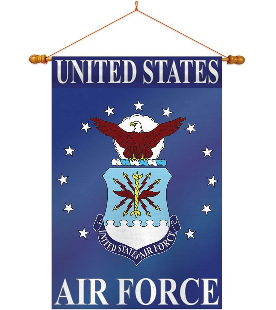 Group Air House Flag Dowel Set Armed Forces USAF United State American Milita...