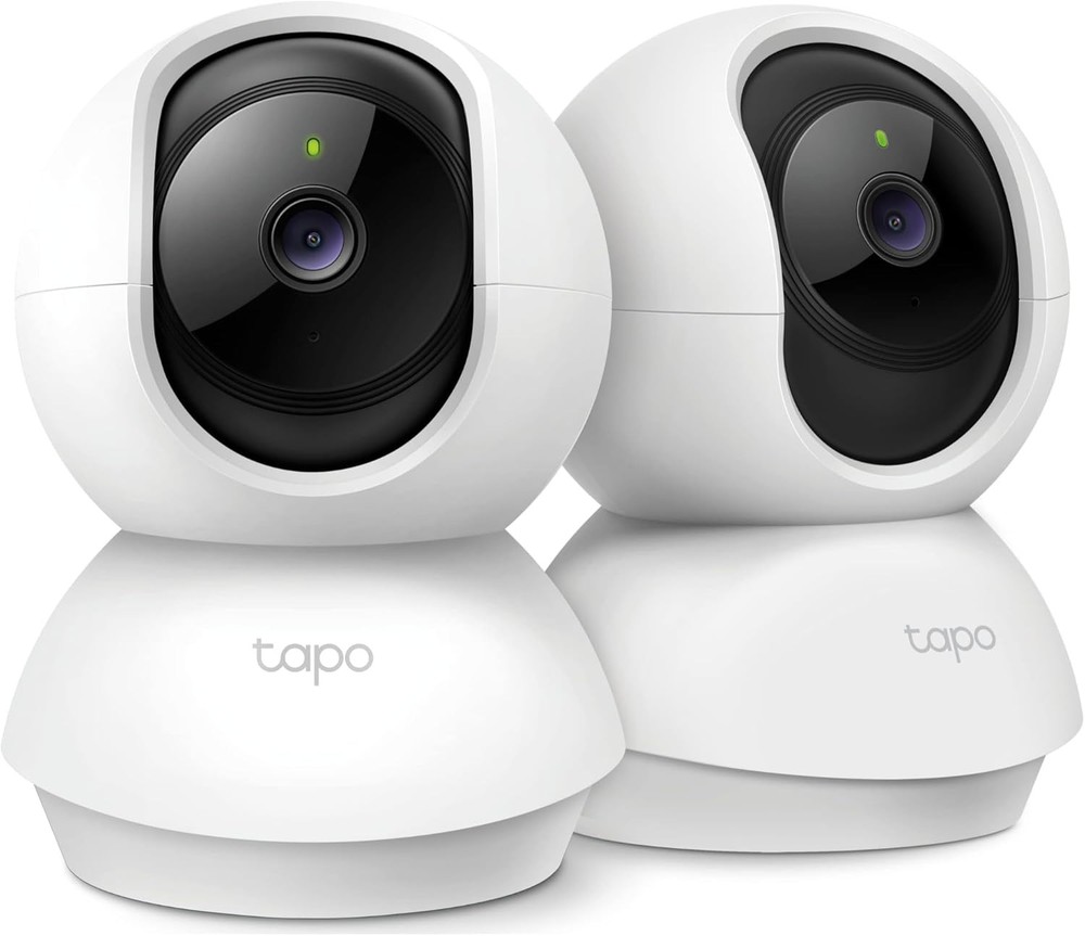 Tapo 2K Pan Tilt Security Camera for Baby Pet Monitoring in White