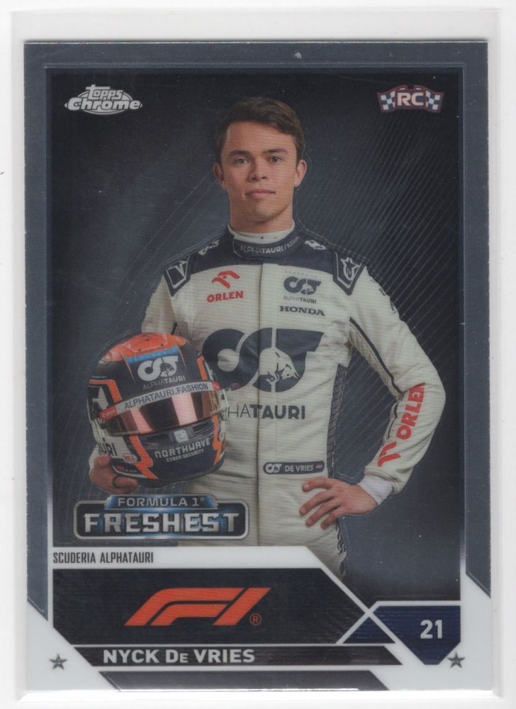 2023 Topps Chrome Formula 1 Nyck De Vries Rookie Scuderia AlphaTauri #193