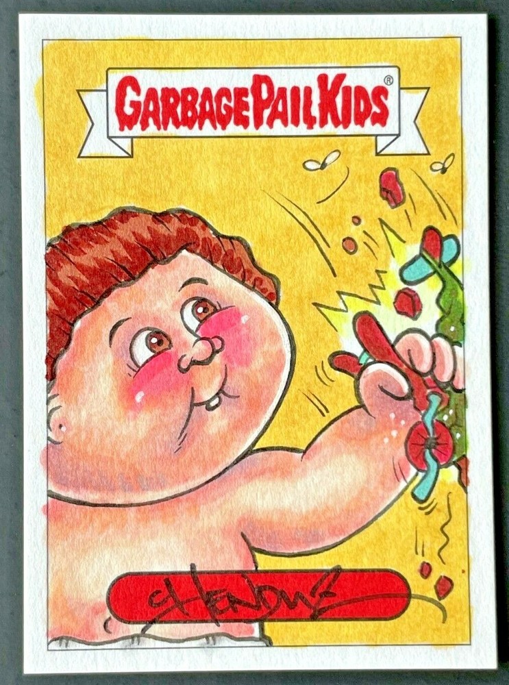2022 Topps Garbage Pail Kids Disgusting Dating CHENDUZ SKETCH Card Hugh Mungous Rare Collectible