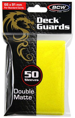 Deck Guards Matte Sleeves (50ct) - Yellow BCW GAMING SUPPLY BRAND NEW ABUGames