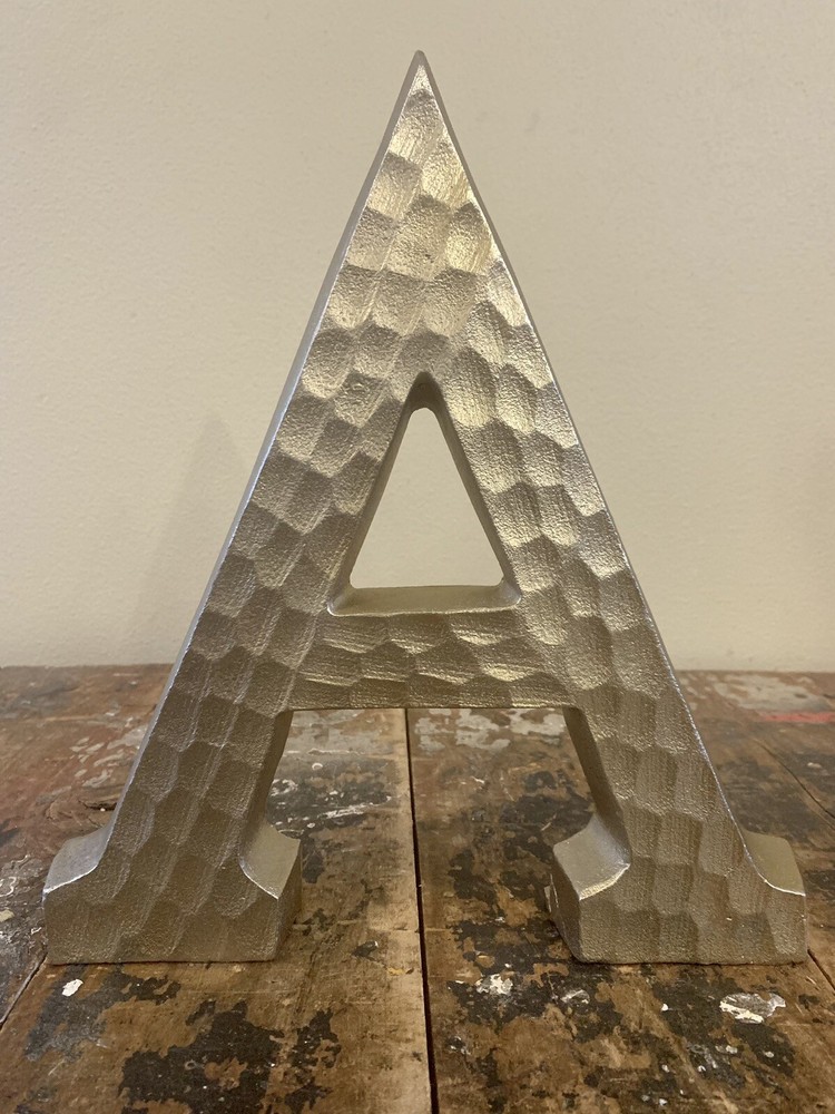 Cast Aluminum Metal Free Standing Letter “A” Room Home Decor