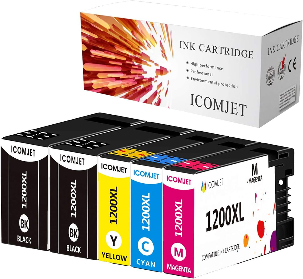 Compatible Ink Cartridge Replacement for Canon PGI-1200 XL PGI 1200 to Use with