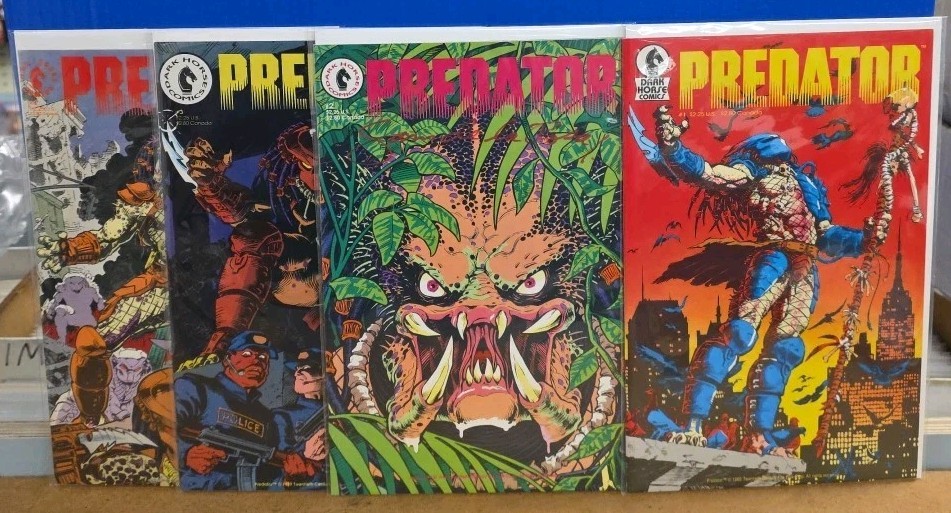 PREDATOR #1-4 (DARK HORSE) #2 RED SIGNED DE LA ROSA/ #1 IS 2ND PRINT/ VF/NM-NM