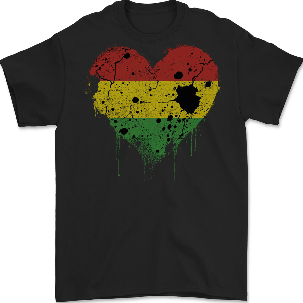 Love Bolivia Flag Bolivian Day Football Mens T-Shirt 100% Cotton