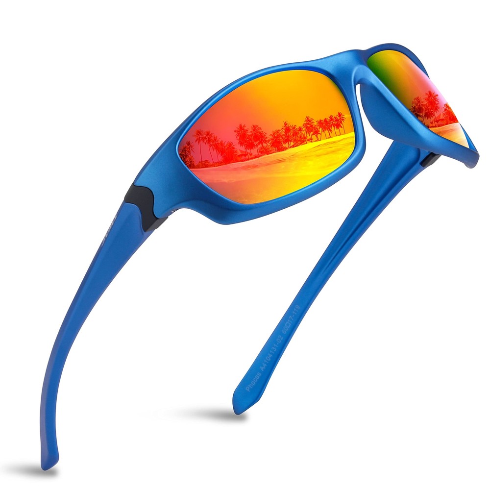 Polarized Sports Sunglasses Phocas for Men Women,Wrap Around Design Lightweig...