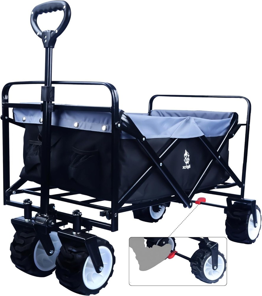 Collapsible Heavy Duty Beach Wagon Cart Outdoor Folding Utility Camping Garden
