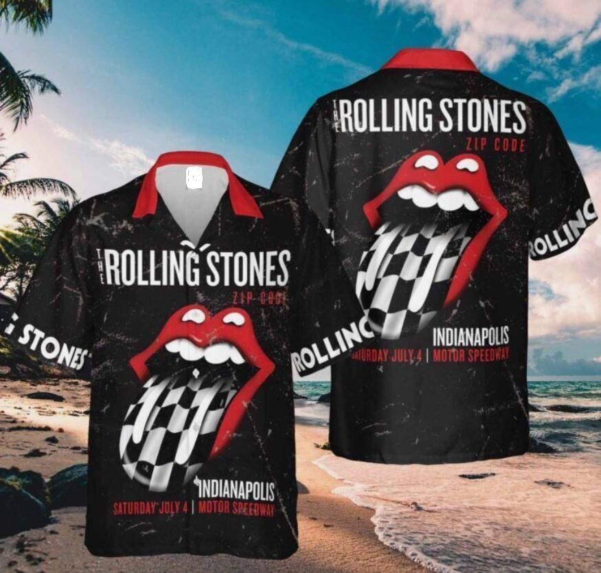 Rolling Stones ZipCode Indianapolis Speedway Hawaiian Shirt 3D S 5XL new
