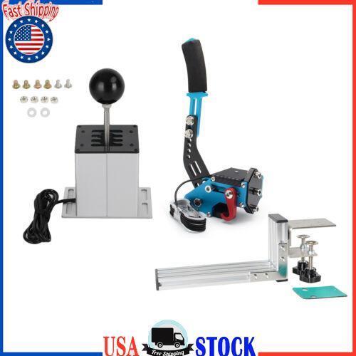 USB Handbrake with L Clip and 7+R H Shifter for Logitech G25 G27  Racing Game E