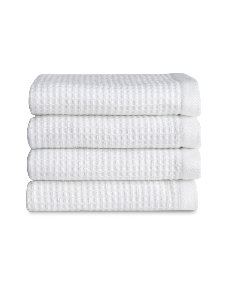 Waffle Washcloths - 60% Cotton 40% Viscose from Bamboo Washcloths 13 x 13 Inc...
