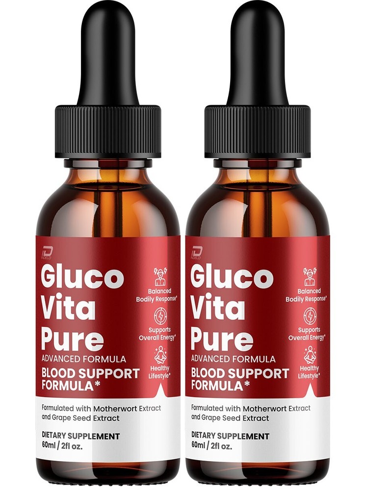 (2 Pack) Gluco Vita Pure Drops Healthy Formula - GlucoVita Pure Liquid