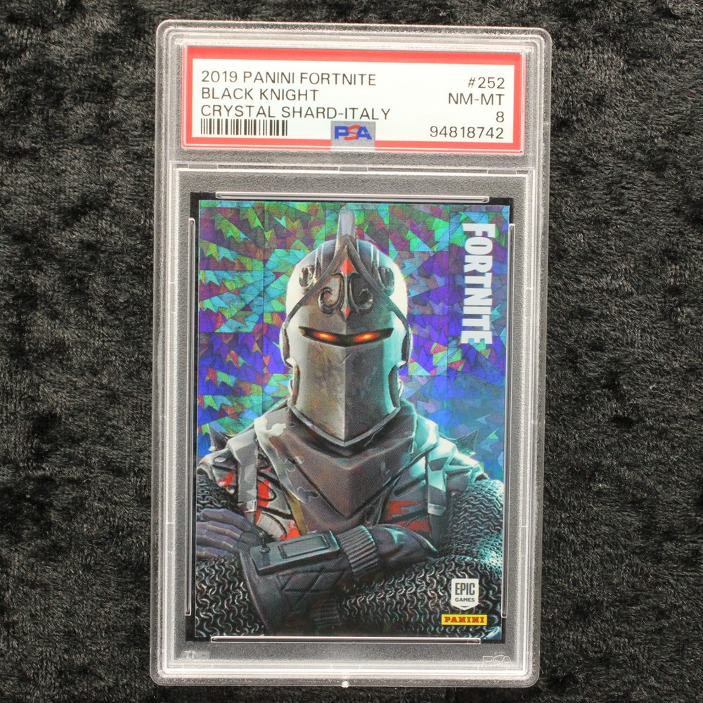 Panini Fortnite Series 1 PSA 8 Black Knight #252 Crystal Shard Italy Epic Cards