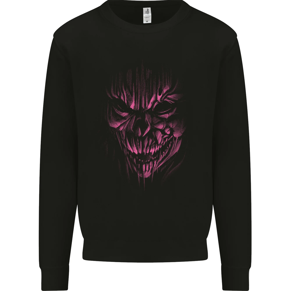 Sudadera gótica para hombre Demon Skull Devil Satan Grim Reaper