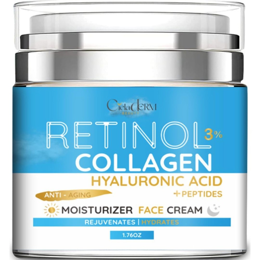 Retinol Collagen Hyaluronic Acid Face Moisturizer for Day & Night Use