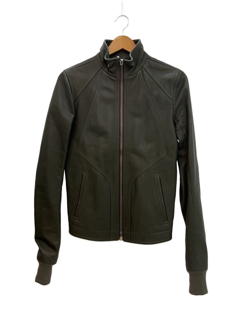 Rick Owens Single Rider Jacket/46/Leather/Khaki/Ru02B2761-Lc 3970