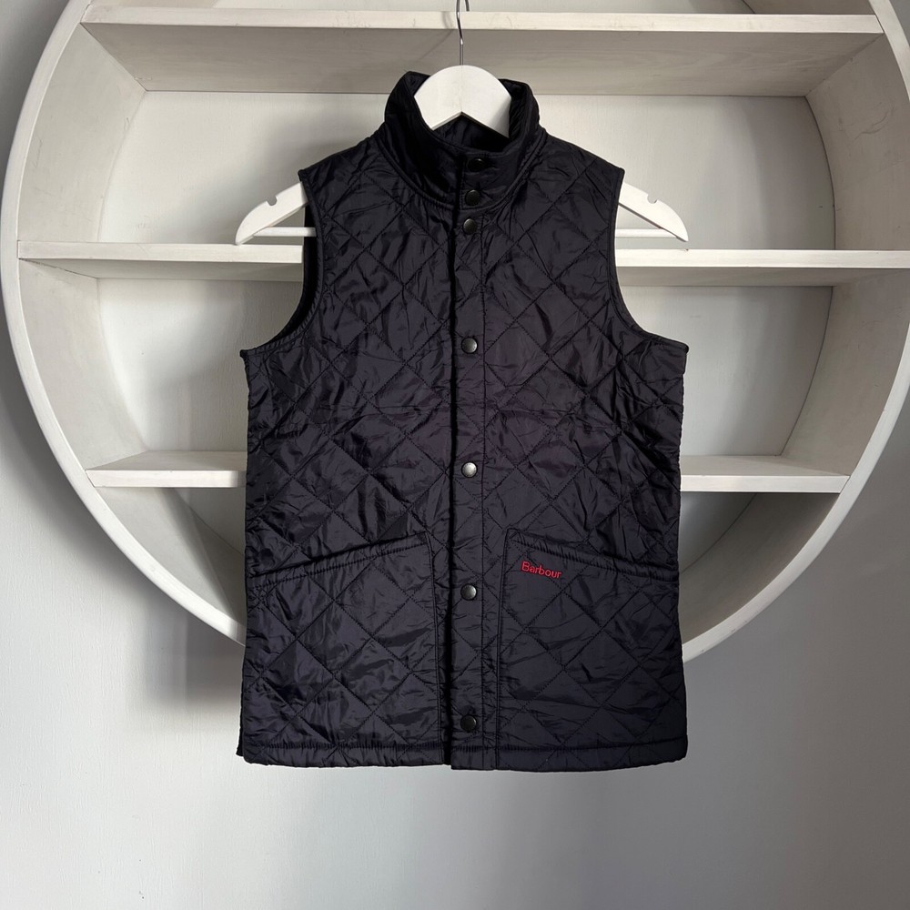 Women's BARBOUR LIDDESDALE Quilt Blue Gilet Vest Size L