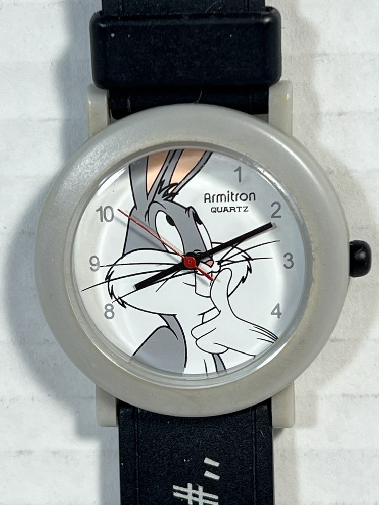 Vintage Armitron 2200/81 Looney Tunes Bugs Bunny Analog Watch with New Battery