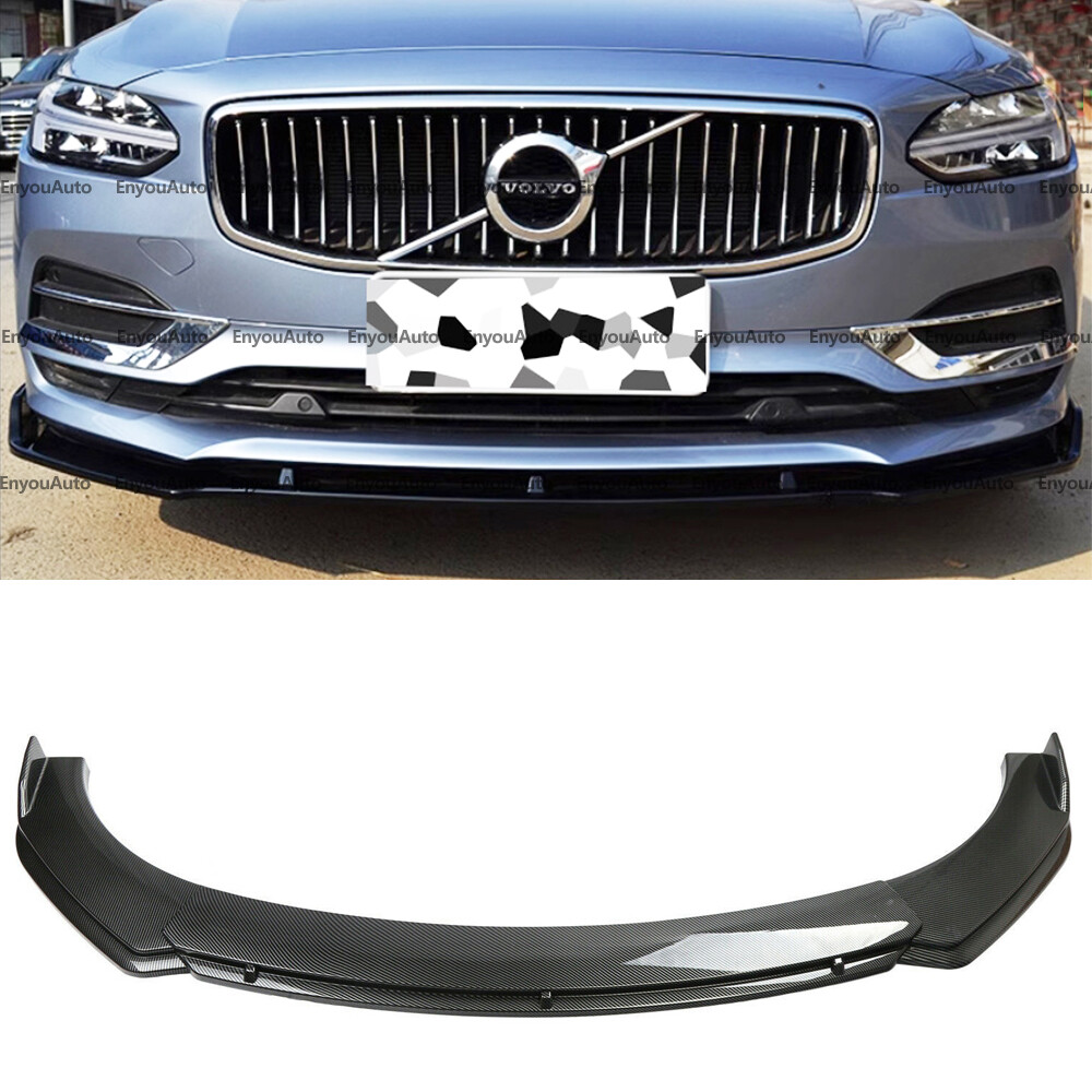 Volvo S60 S80 S90 Universal Front Bumper Lip Spoiler in Carbon Fiber