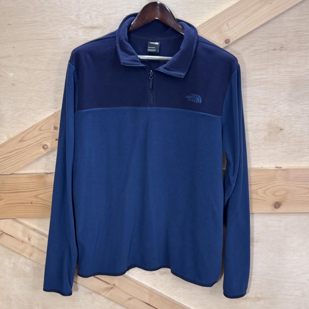 North Face Pullover Mens Large Fleece Quarter Zip Outdoor Hiking NF0A48KR3RC